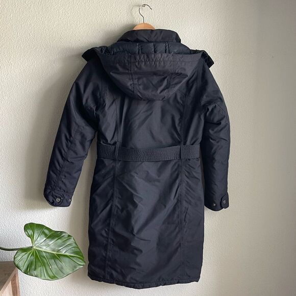 Marmot Chelsea 650 Fill Down Long Jacket in Black - Picture 3 of 11